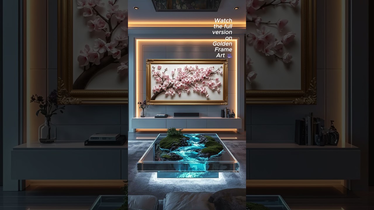 🌸 Cherry Blossom Elegance | Golden Frame Art TV | 4K Relaxing Ambience