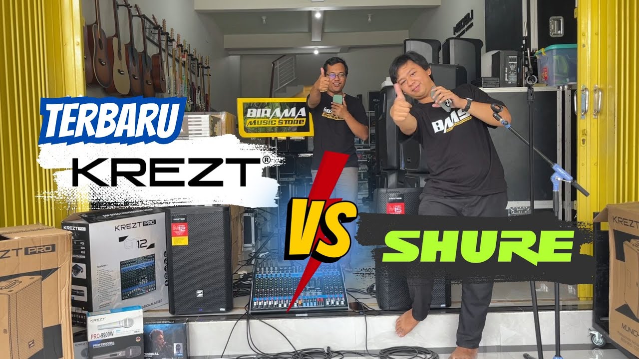 MENANG MANA..?? KREZT VS SHURE, riview produk terbaru dari Krezt munich M12, M15, Mixer, Microphone