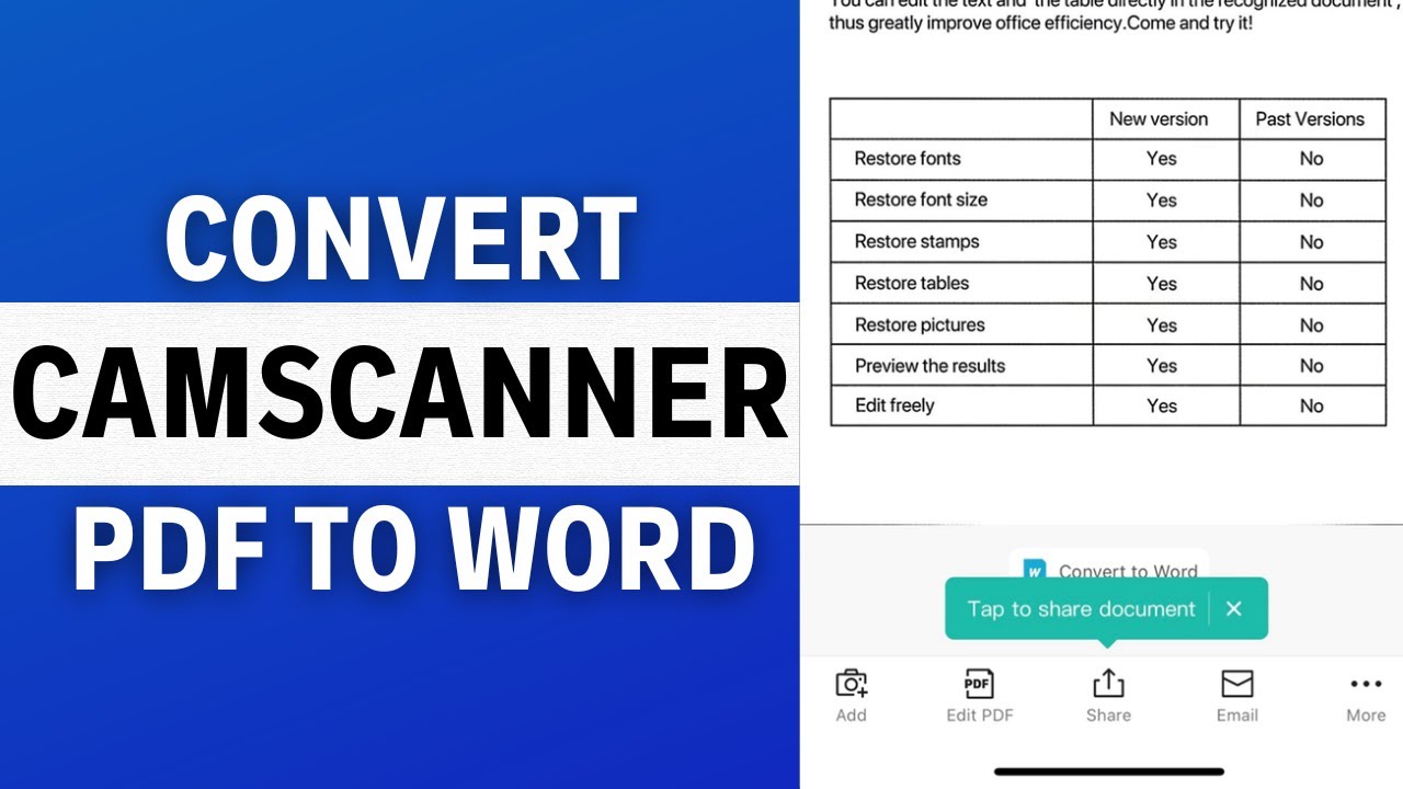 How to convert PDF to Word using CamScanner app (LATEST GUIDE)