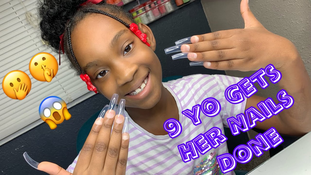 Nail Extension on my 9 YO Daughter | First time getting nails done | Watch me work| Lucy Bean