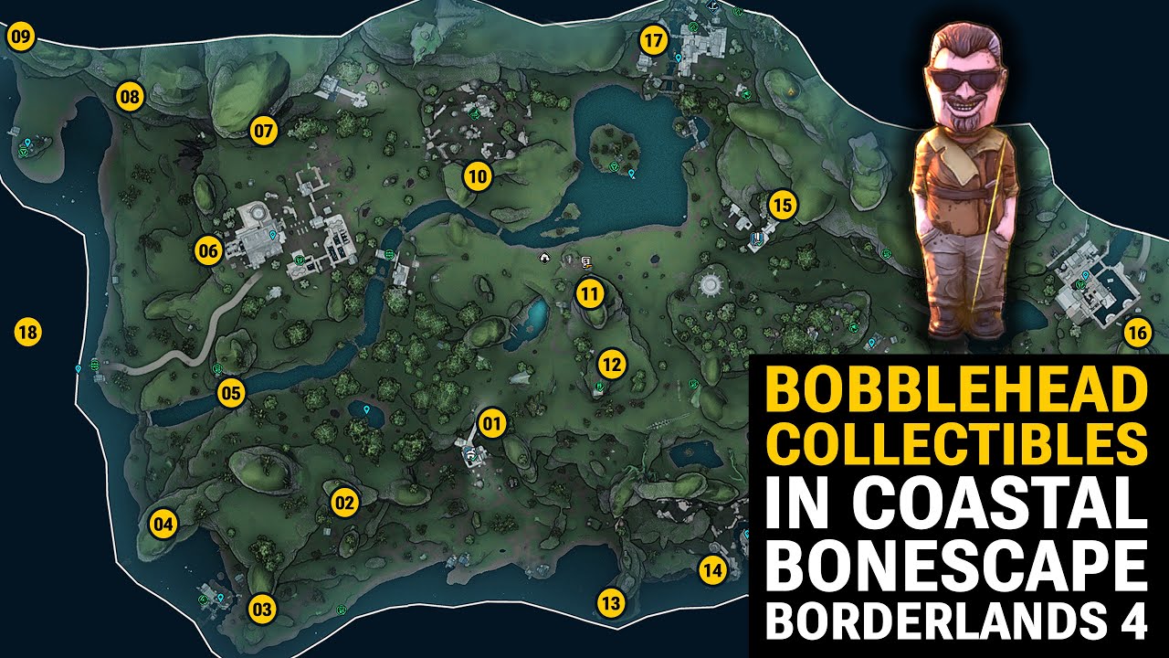 All Marcus Bobblehead Collectibles in Coastal Bonescape - Borderlands 4