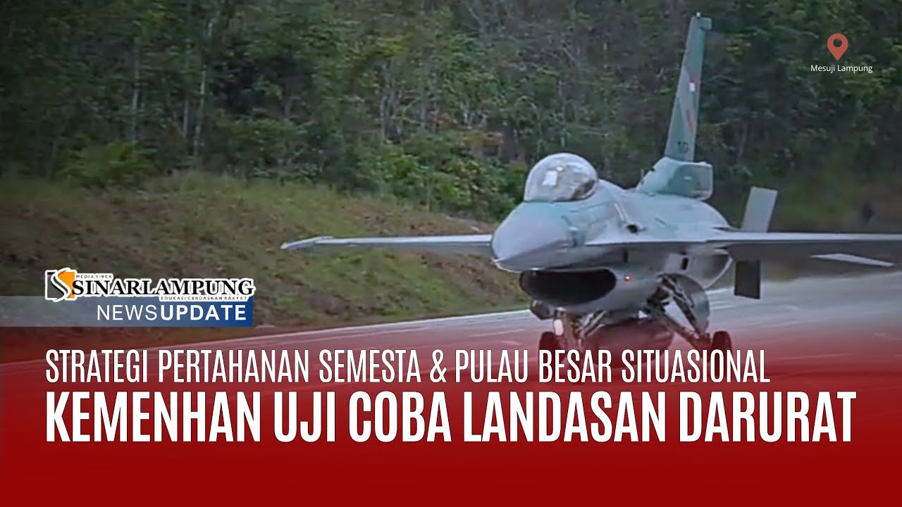 Kemenhan Uji Coba Landasan Darurat Pesawat Tempur Di Tol Mesuji