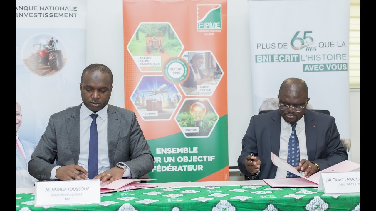 SIGNATURE DE CONVENTION: LA BNI ET LA FIPME UNISSENT LEURS FORCES POUR SOUTENIR LES PME