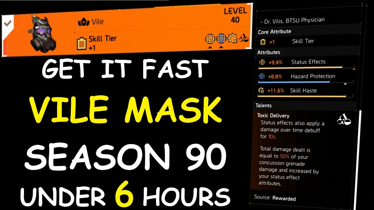 Grind faster for the Vile mask - The Division 2 TU10