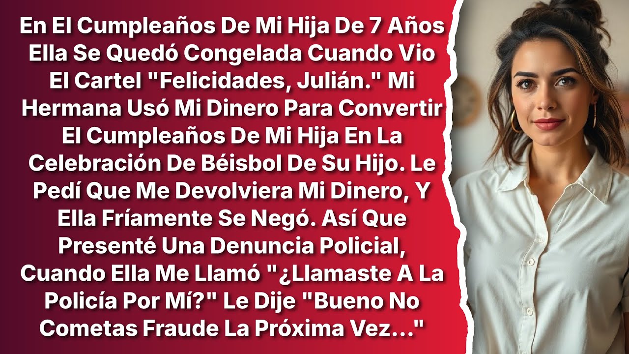 Mi Hermana Usó Mi Dinero Para Convertir el Cumpleaños de Mi Hija en la Fiesta de Béisbol de Su Hijo