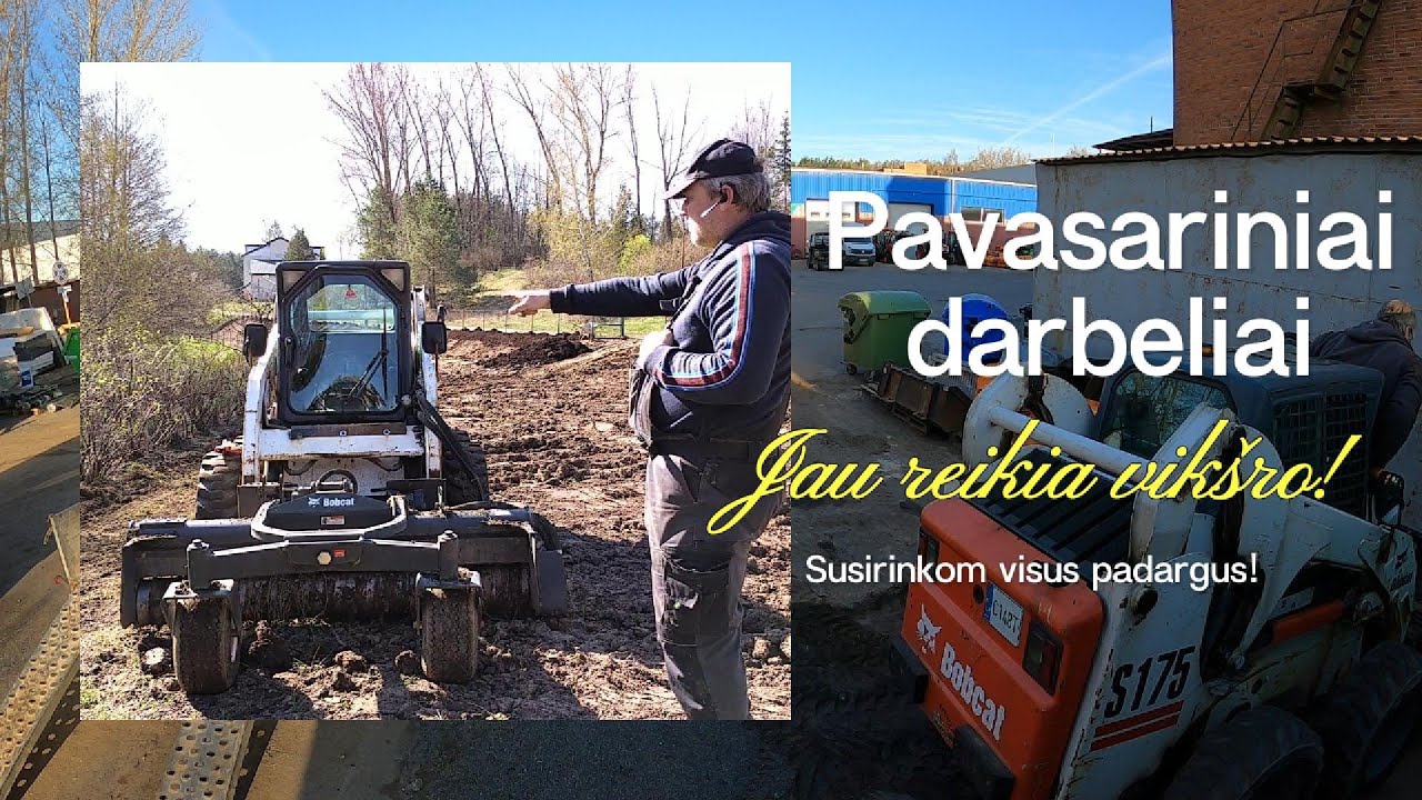 Pavasariniai darbeliai,mechaninis dirvos paruošimas vejos įrengimui