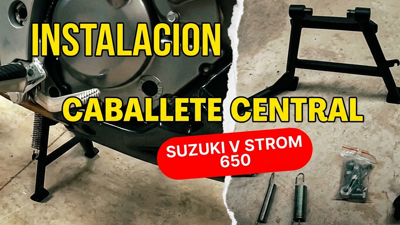 Instalación caballete central  Suzuki V strom 650