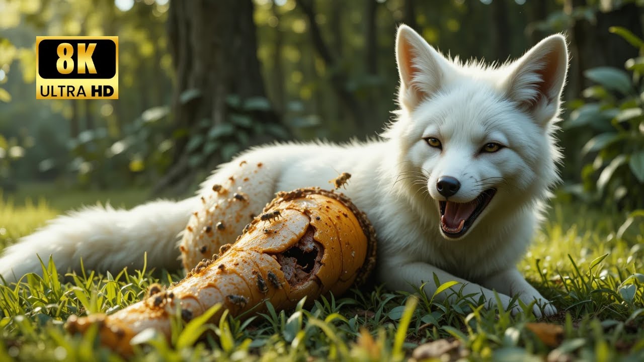 White Fox Rescue| White Fox Rescue from Deadly Bee Attack | Emotional Animal Rescue in Jungle Lake