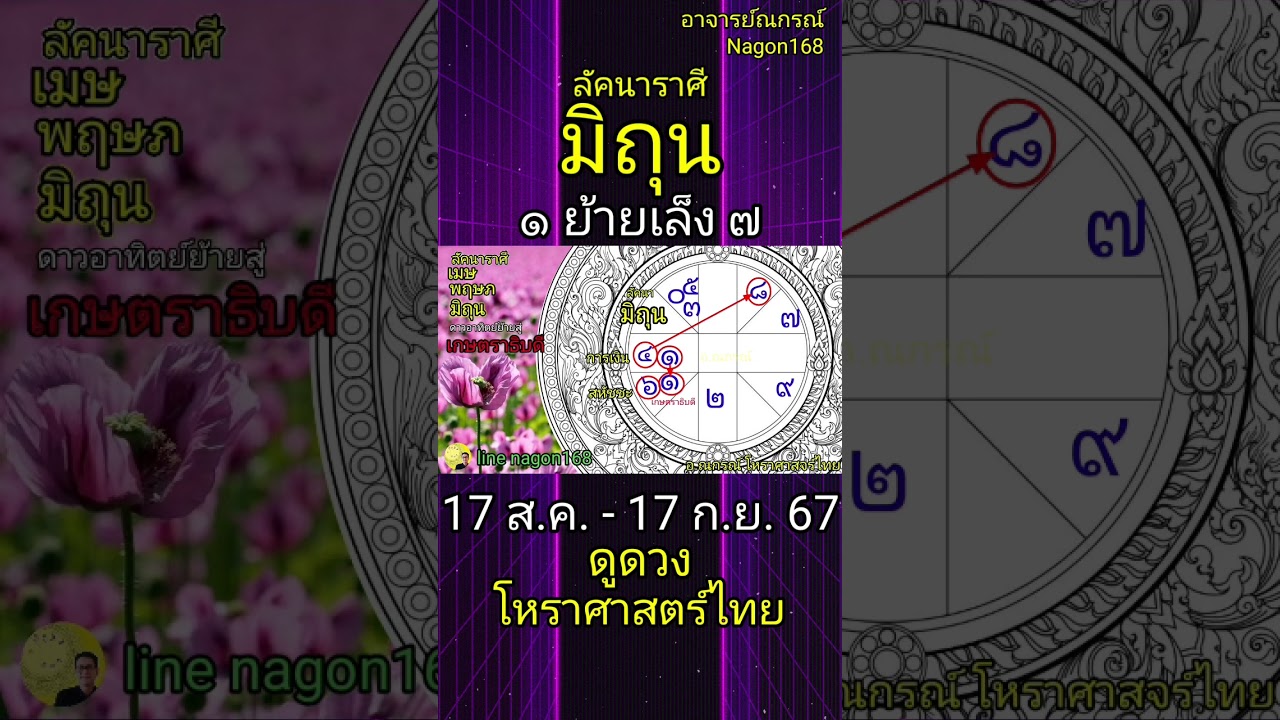 #ราศีมิถุน #ดูดวง #สิงหาคม #กันยายน #ลัคนาราศีมิถุน #อาจารย์ณกรณ์ #โหราศาสตร์  #12ราศี #nagon168