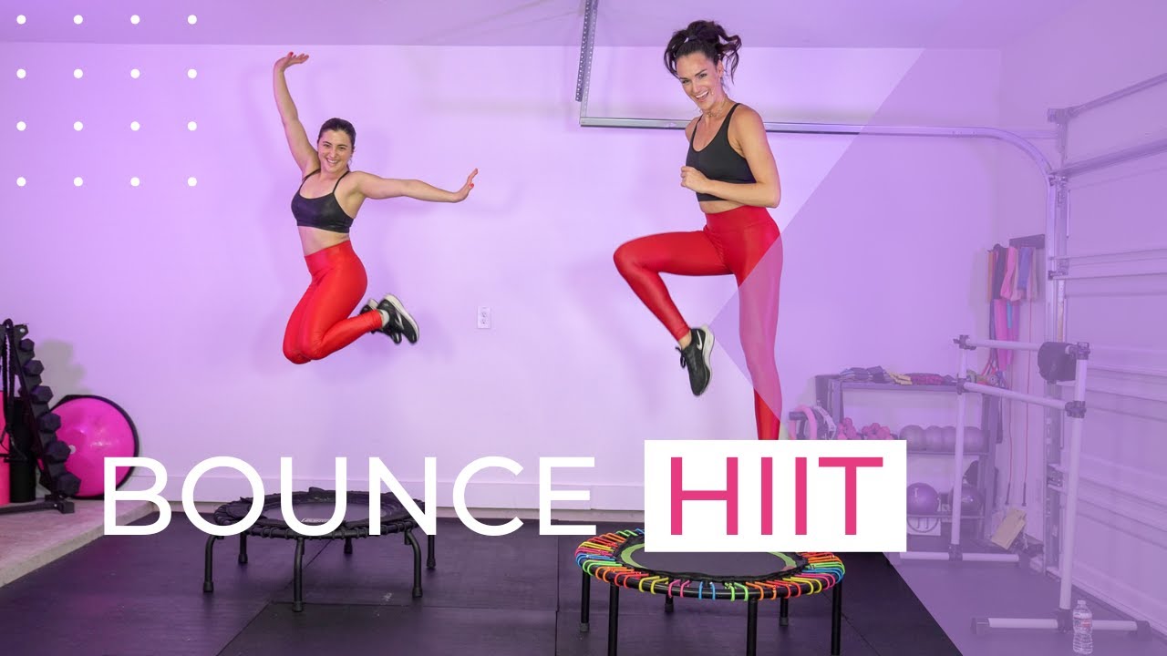 20-минутная интервальная тренировка Bounce HIIT — веселая тренировка на батуте!