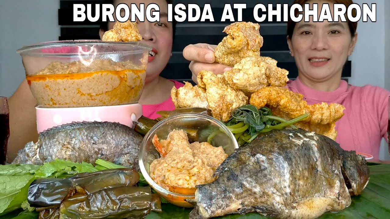 BURONG ISDA PERFECT SA CHICHARON PRITONG TALONG MUSTASA AT ISDA | MUKBANG PHILIPPINES