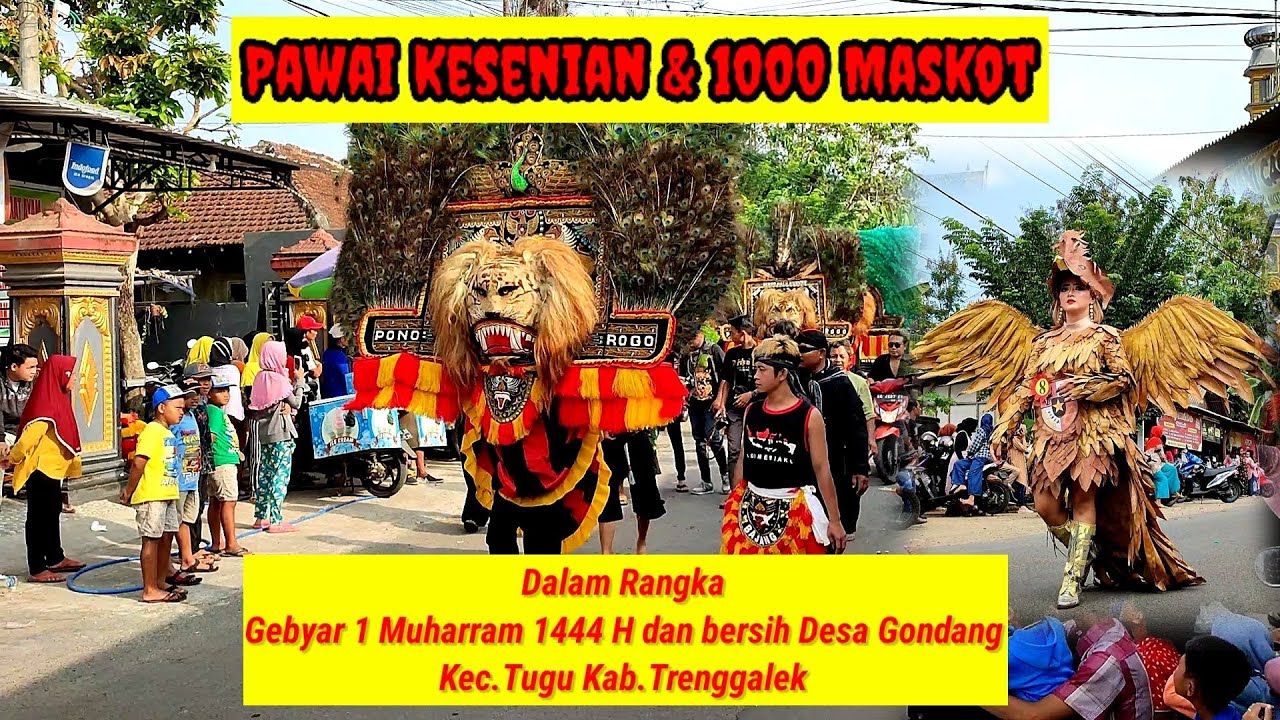 Karnaval Gebyar 1 Muharram 1444 H dan Bersih Desa Gondang Kec.Tugu Kab. Trenggalek