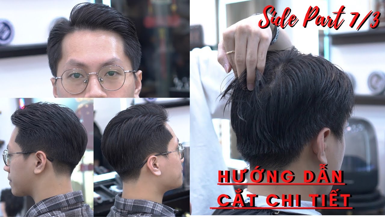 Hướng Dẫn Cắt Tóc Nam | Kiểu Tóc Side Part 7/3 Vuốt Lên Siêu Chất Cho Tổng Tài | TUẤN BARBER SHARING