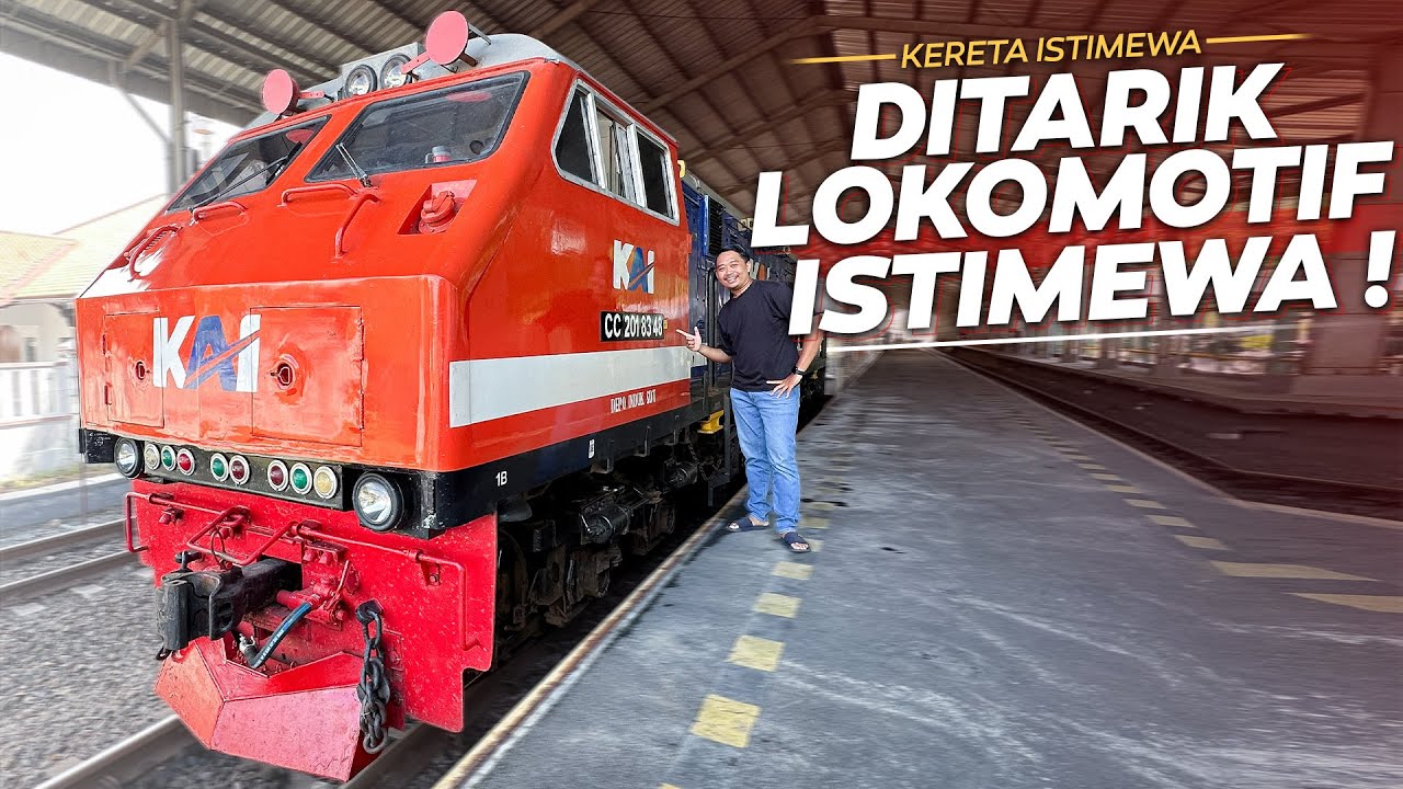 SERASA JADI KERETA API PALING ISTIMEWA‼️ Lokomotif SPESIAL RnB LANGKA KA Argo Merbabu Tambahan