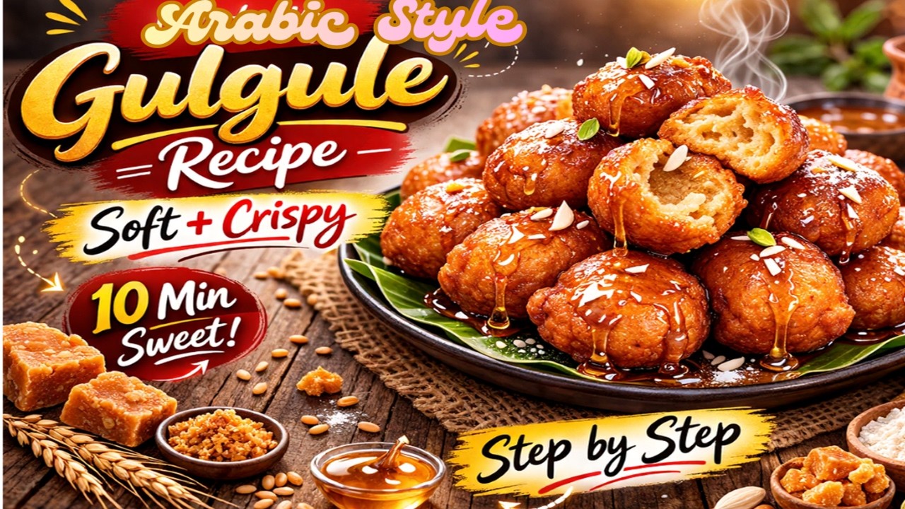 Arabian sweet dumpling recipe Luqaimat | Make Gulgule sweet desert | Arabic Gulgula recipe