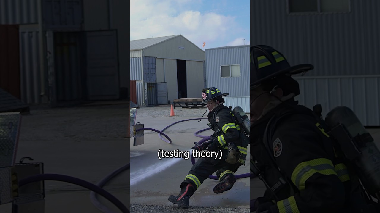 Welp, there&rsquo;s only one way to find out! #firefighter #moist #water