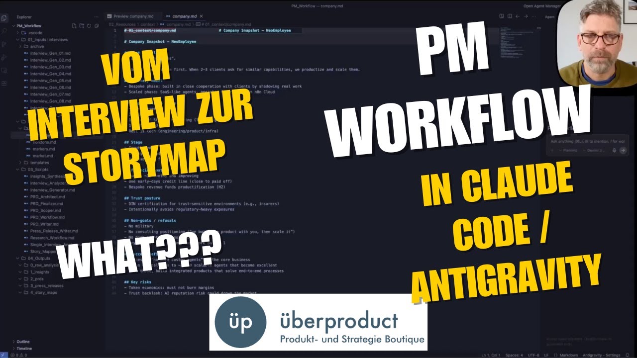 PM Flow in Claude Code / Antigravity automatisiert (long edit)