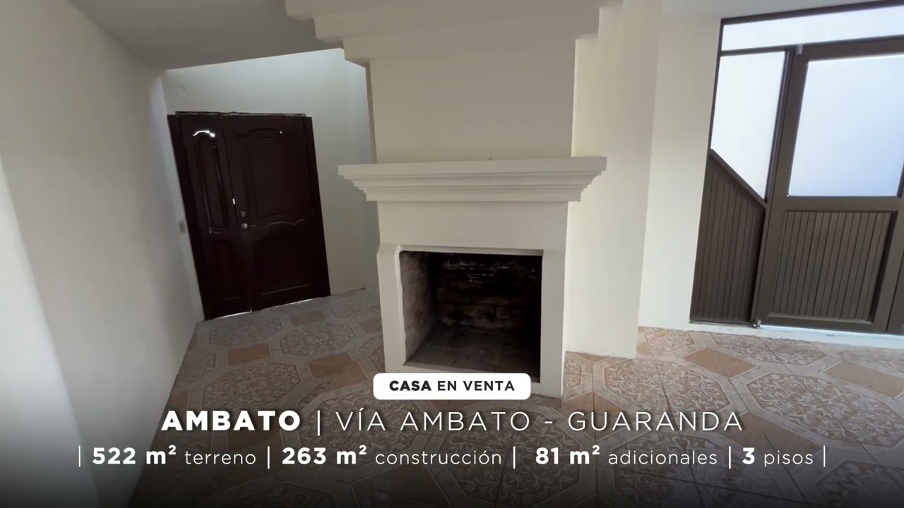 Casa en venta vía Ambato - Guaranda 