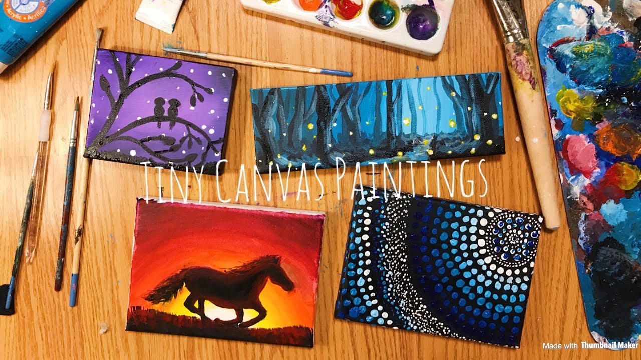 EVEN MORE TINY CANVASES- painting tiny canvases 2