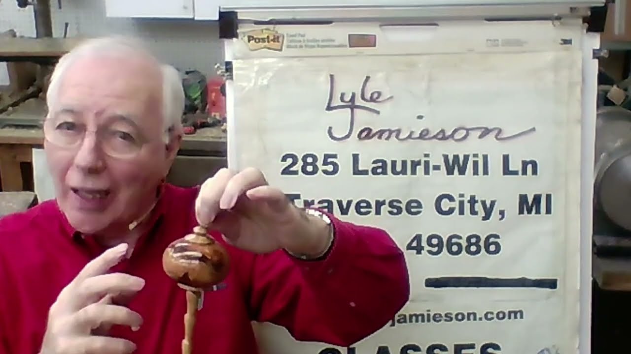 Christmas Ornament, using hollowing system and laser measuring.  Bowl gouge used on small finial.