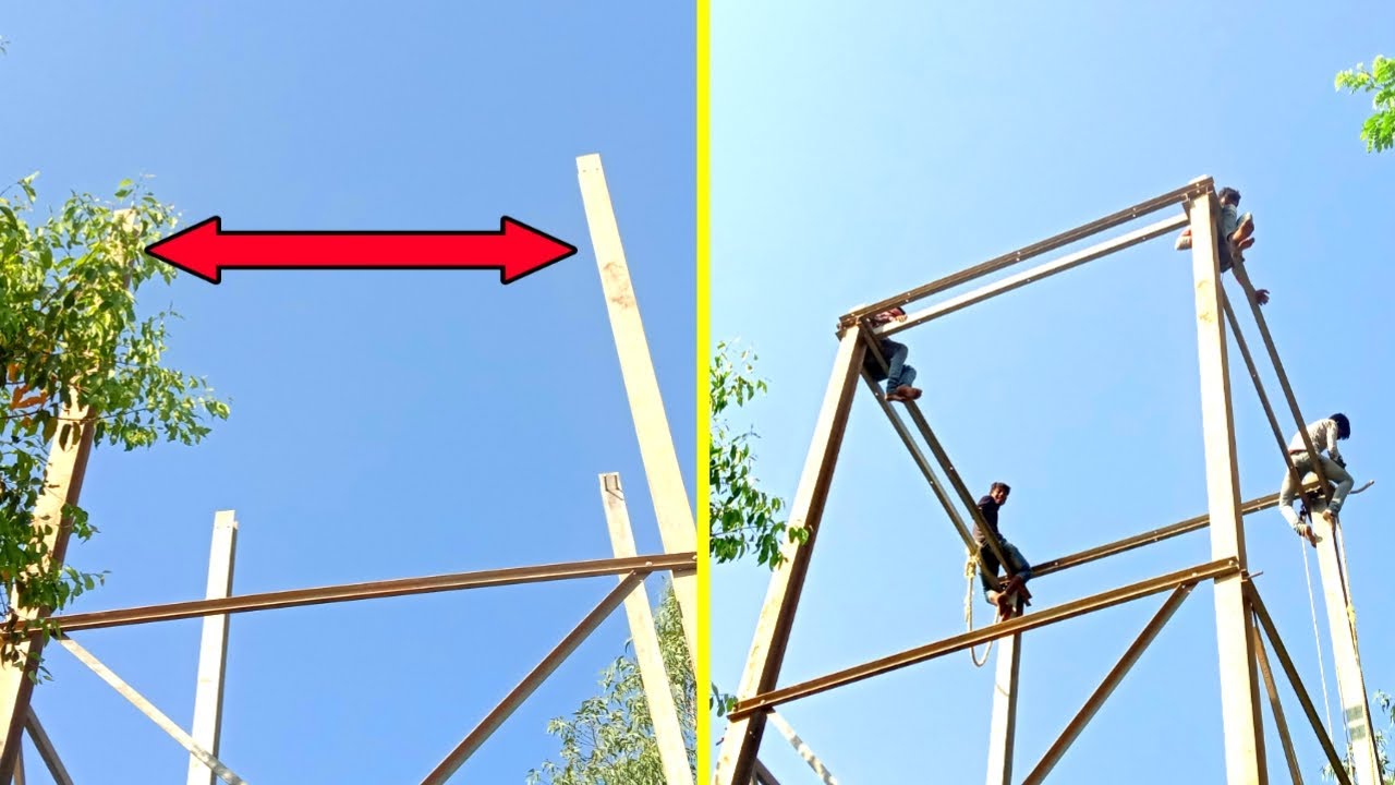 33 Line 4 Pole Top Chanel Fitting _ बहुत ही इंटरेस्टिंग वीडियो जरूर देखें _ Electric Worker _ Odisha