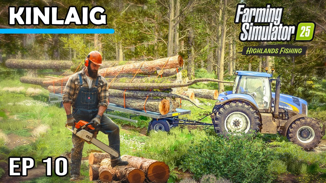 ПРЕВРАЩЕНИЕ ДЕРЕВЬЕВ В ЗАМОК — Highlands Fishing | Farming Simulator 25 — Эпизод 10