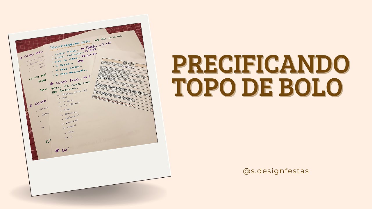 Precificação de Topo de Bolo |Mari Rodrigues