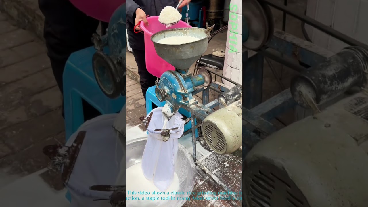Traditional Rice Grinder Turns Rice into Smooth Batter!