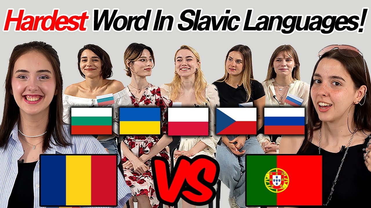 Romania VS Portugal Try To Pronounce The HARDEST Words In 5 Slavic Languages! Which one Is HARDEST?