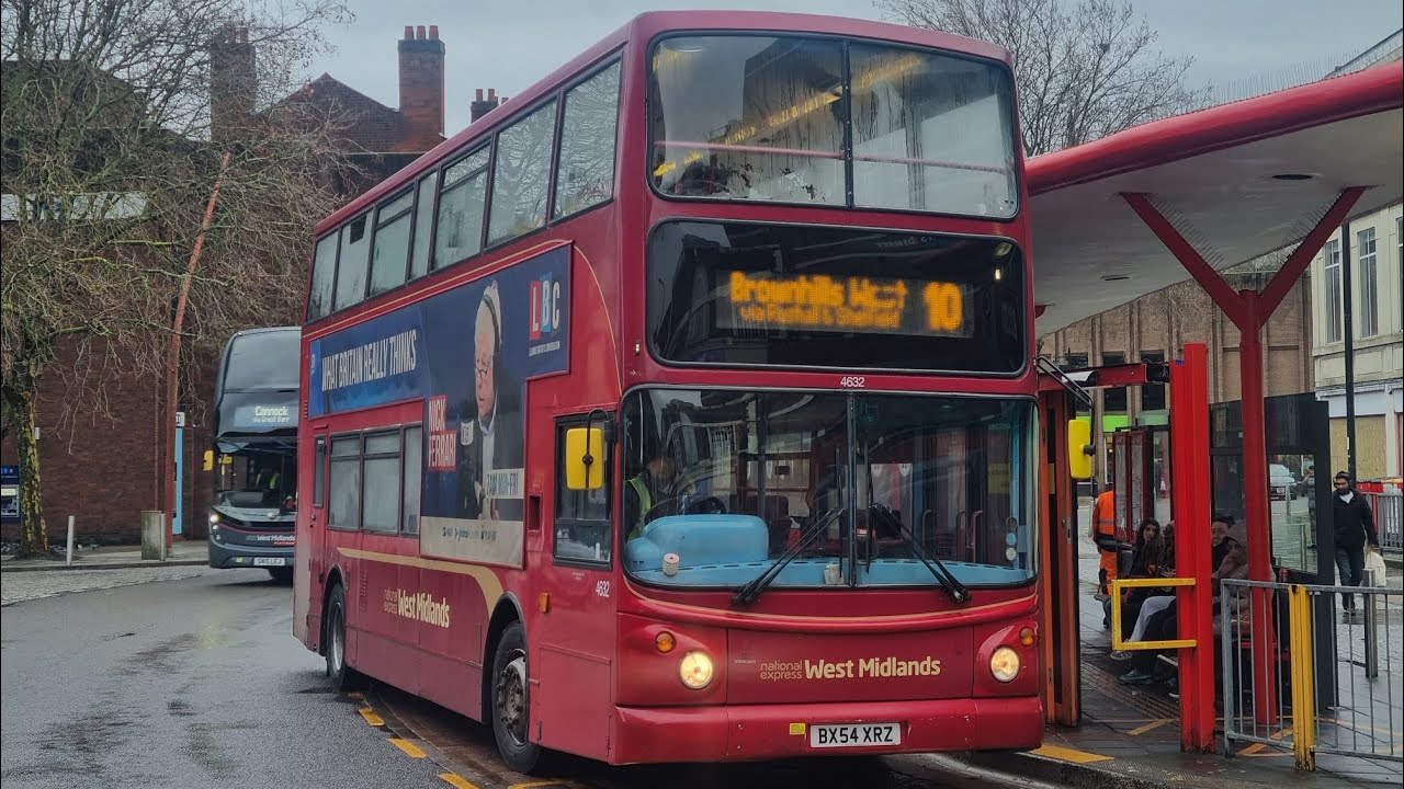 National Express West Midlands Dennis Trident Alexander ALX400 4632 BX54XRZ - Route 10