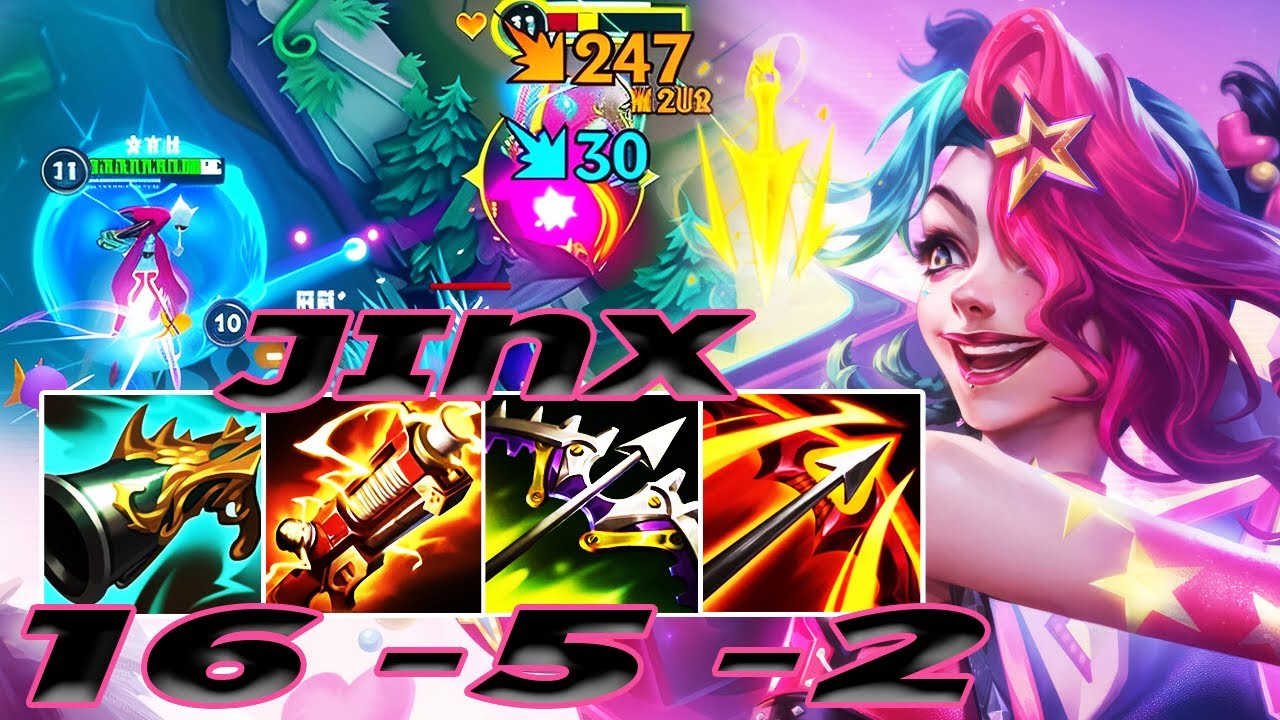 WILD RIFT JINX ADC GAMEPLAY | 16 -5 -2 MVP | JINX BUILD RUNES