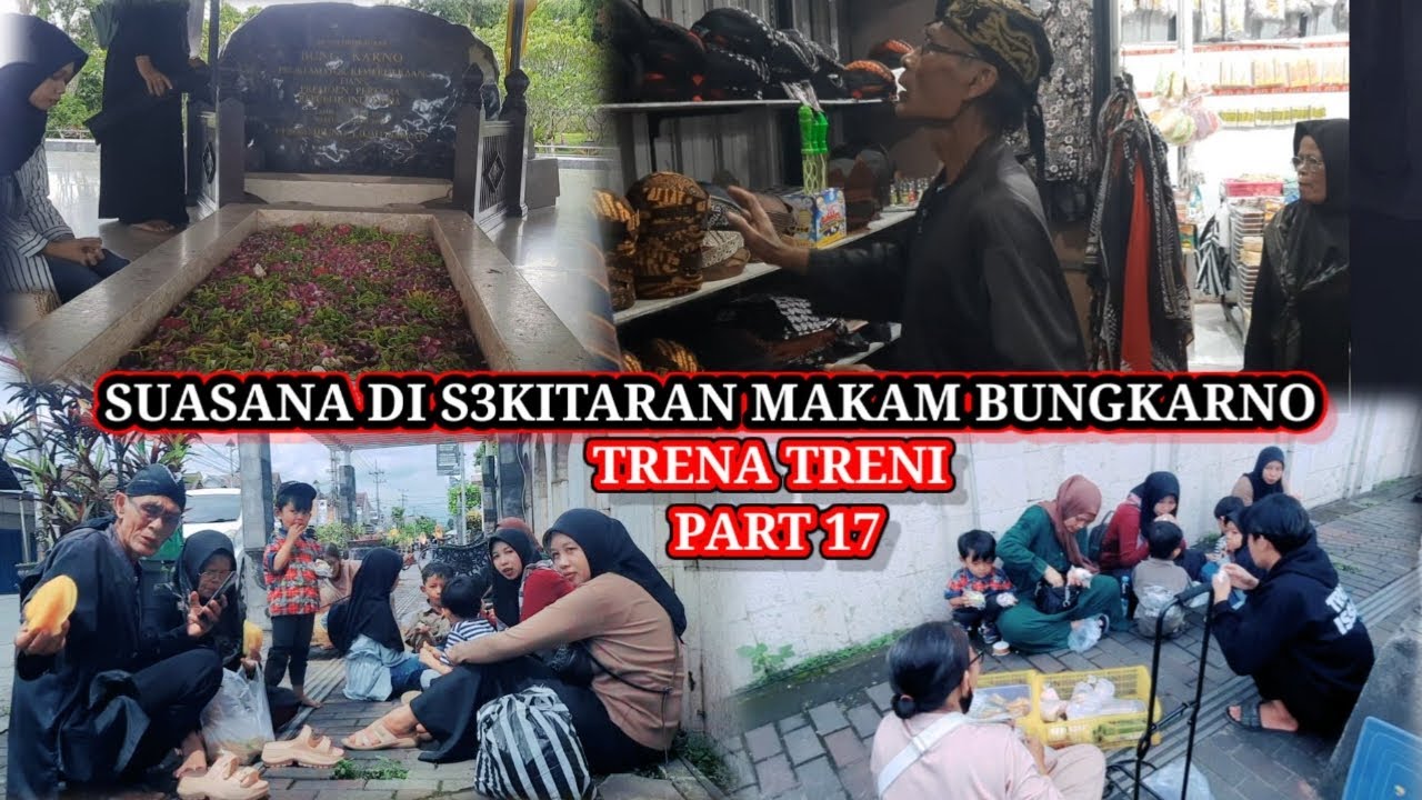 Suasana Disekitaran Makam Bungkarno Di Blitar,Jalan Jalan Bareng Trena Treni
