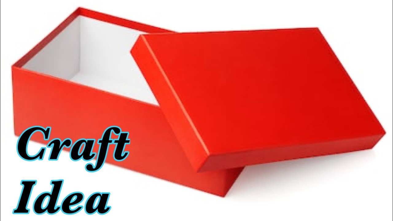 Empty shoe box craft idea / waste cardboard box craft idea - reuse shoe box craft / waste material