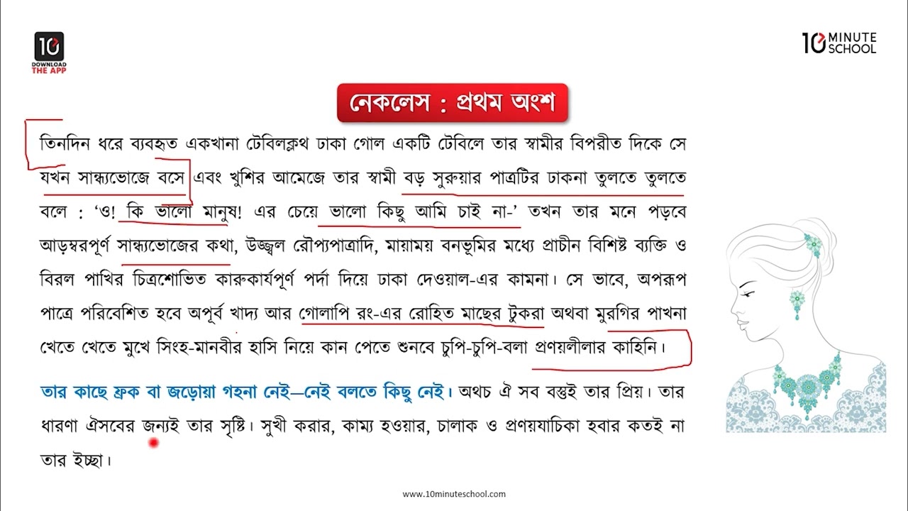 নেকলেস - মূল ভাব - ১ [HSC]