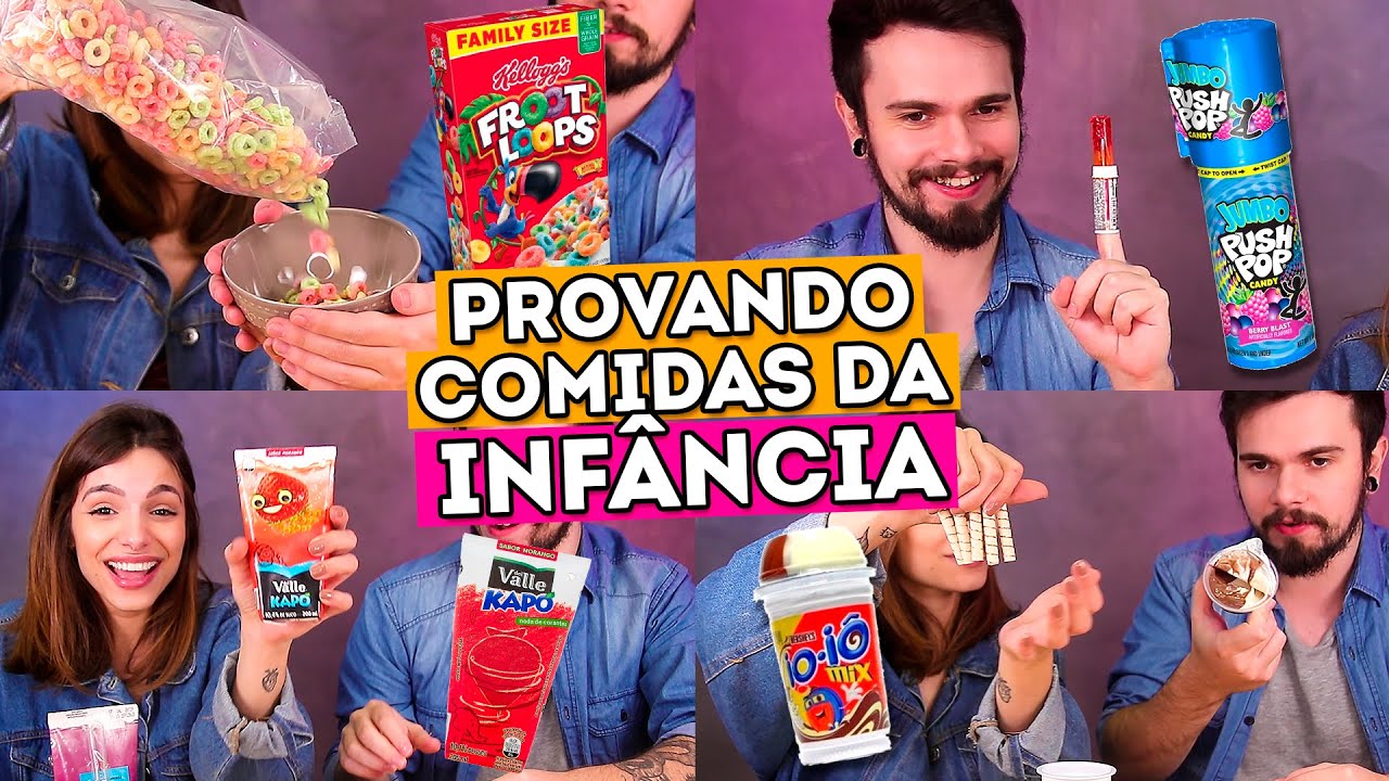 PROVANDO COMIDAS da nossa INFÂNCIA | #GaBob Nostálgico