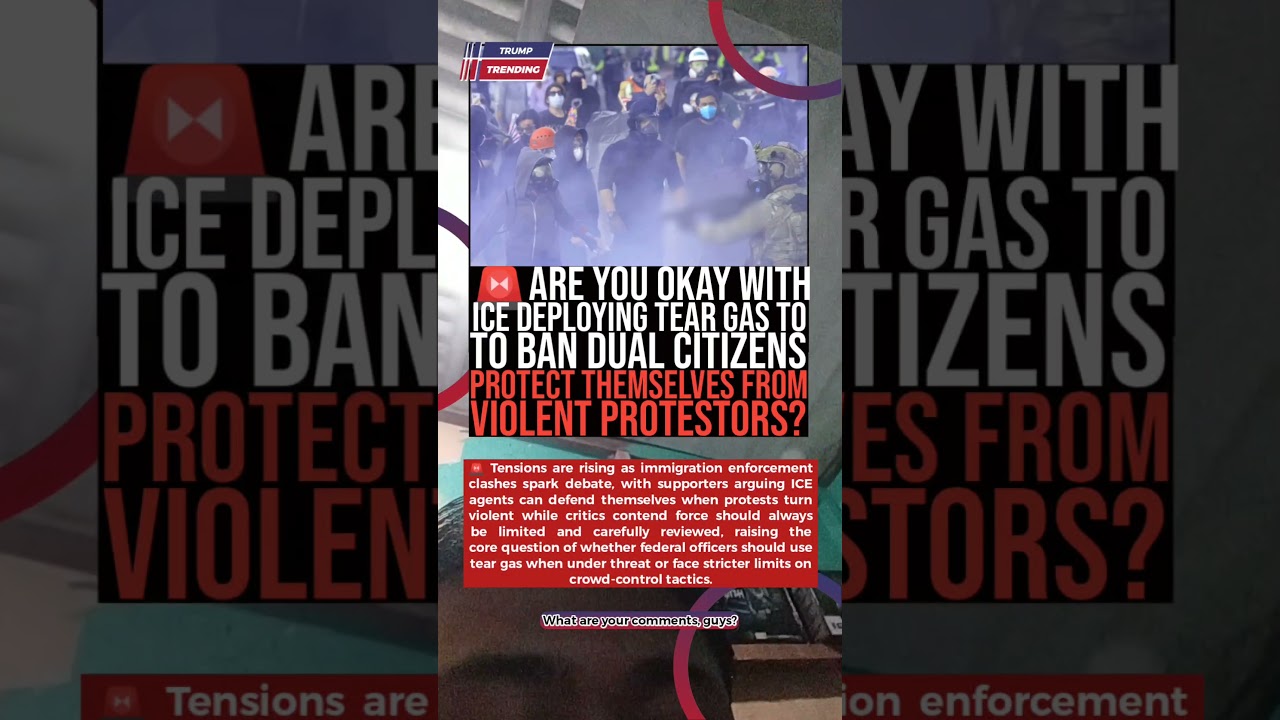 🚨 Are You Okay With ICE Deploying Tear Gas To Protect Themselves From Violent Protestors 💥 #Breaking