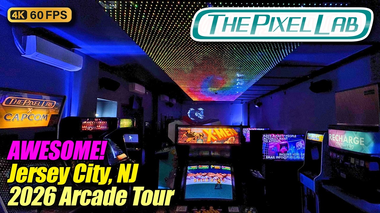AWESOME! The Pixel Lab (Jersey City NJ), April 2026 full 4K arcade tour & walkthrough