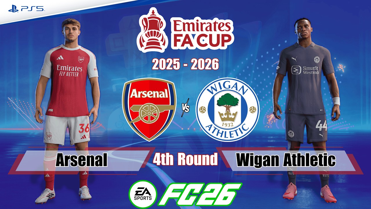 Arsenal vs. Wigan | Emirates FA Cup 25/26 | Full Match | FC 26 - PS5™[4K]