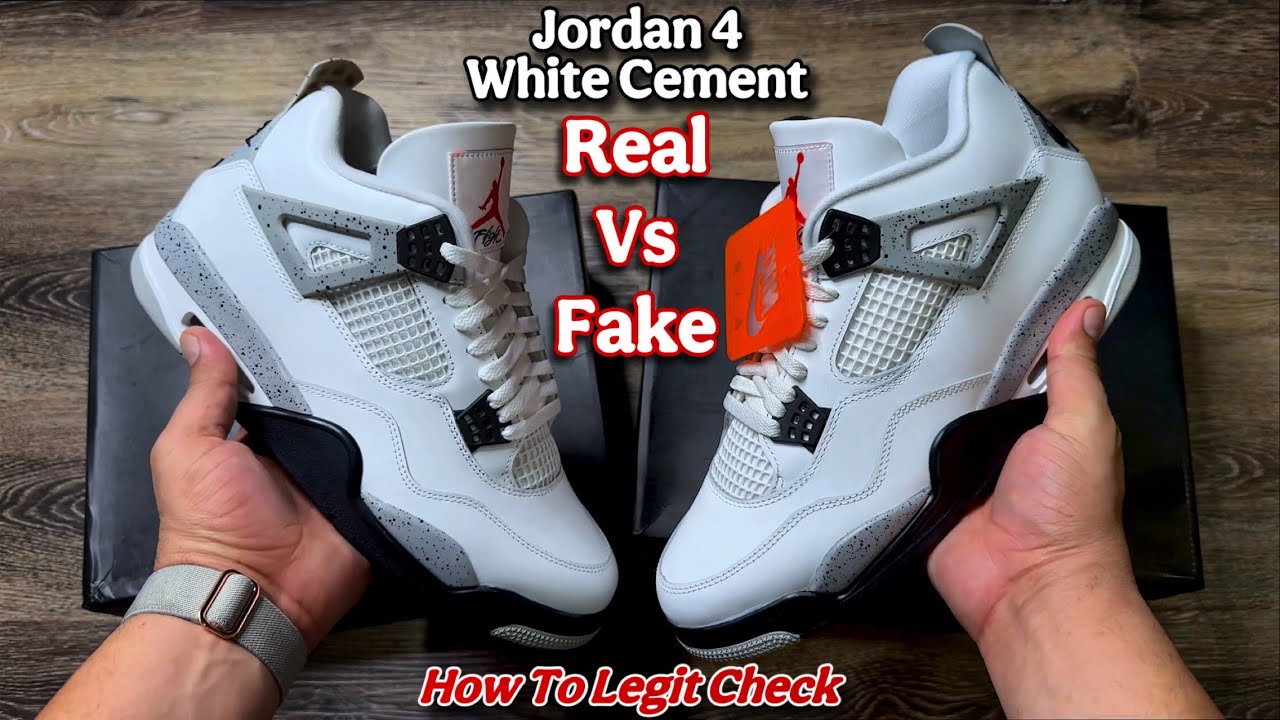 REAL VS FAKE  Jordan 4 White Cement - Legit Check Your Shoe