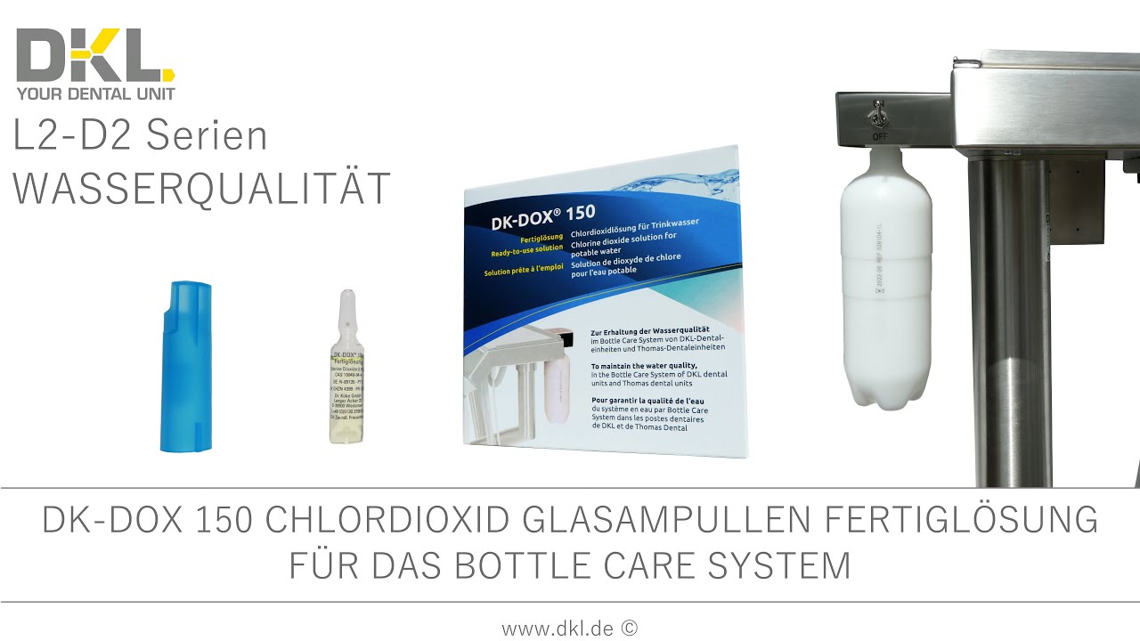 DK-DOX 150 CHLORDIOXID GLASAMPULLEN FERTIGLÖSUNG FÜR DAS BOTTLE CARE SYSTEM