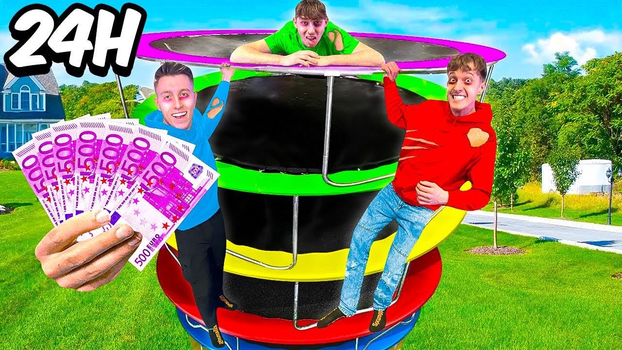 10.000€ WER zuletzt die TRAMPOLINHALLE verlässt! 😱(eskaliert)