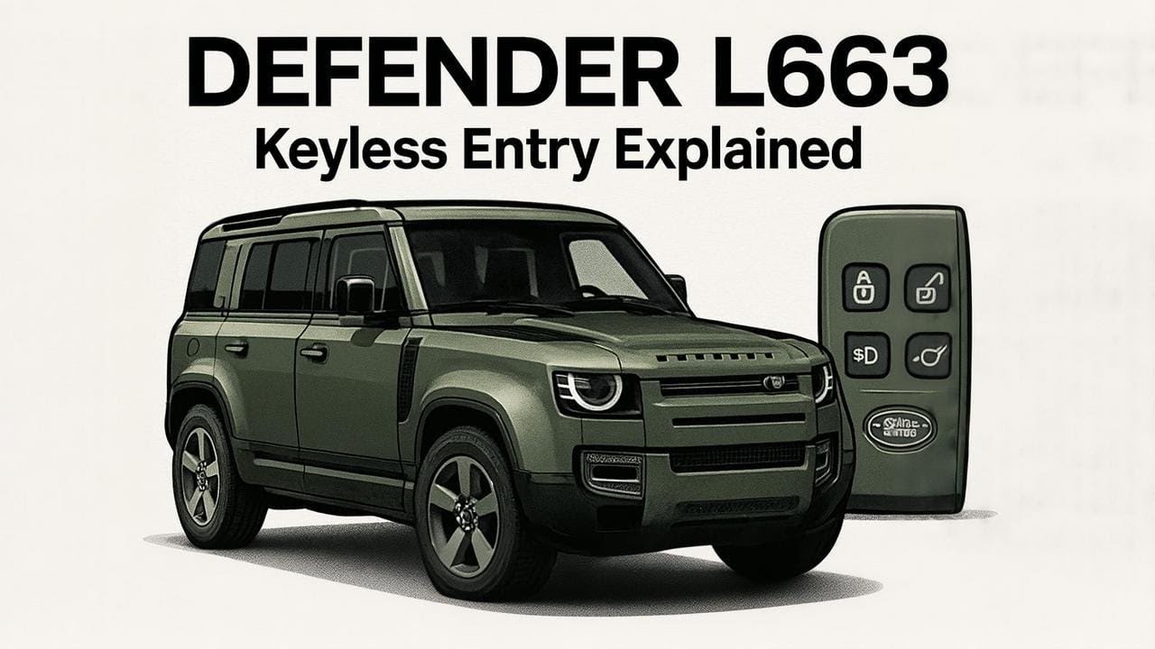 Бесключевой замок Land Rover Defender L663: объяснение/тестирование и как отключить/включить