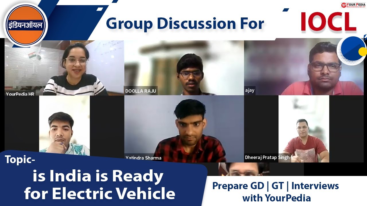 GD is India is Ready for Electric Vehicle | IOCL | Start GD GT Guidance for PSU's with YourPedia
