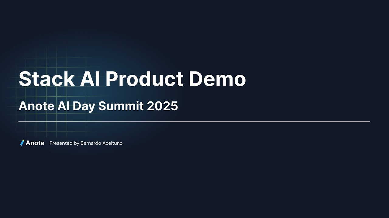 Stack AI Product Demo - Anote AI Day Summit 2025