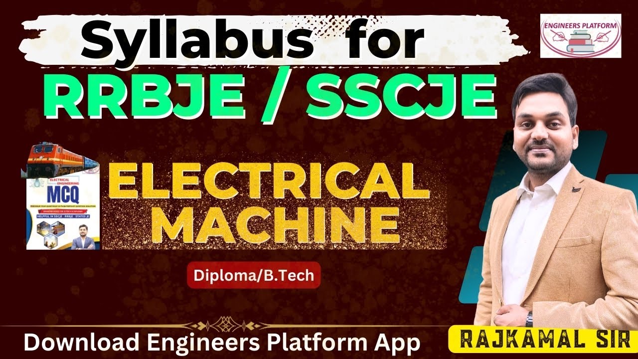 RRBJE SSCJE Syllabus for Electrical machine I Electrical_machine_rajkamal sir I rrbje syllabus sscje