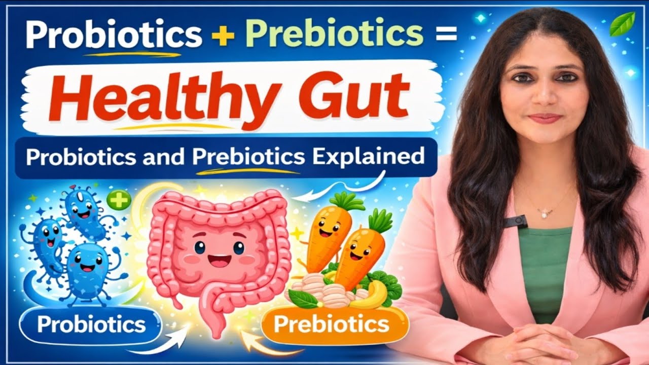 Probiotics + Prebiotics= Healthy Gut | Probiotics and Prebiotics explained | Anita Chauhan 