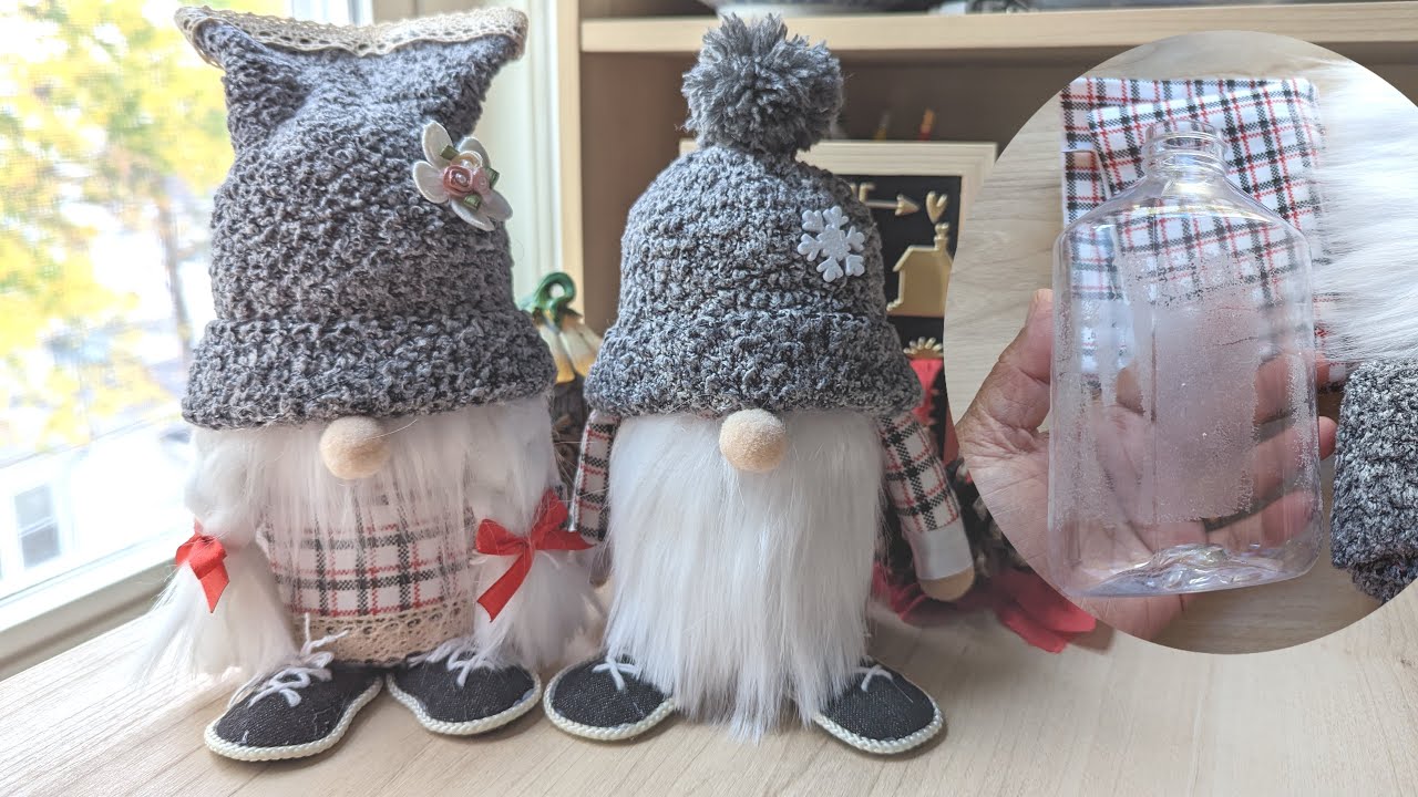 DIY Gnomes from plastic bottle  งานฝีมือง่ายๆสร้างรายได้ DIYทำใช้เอง คนแคระจากขวดพลาสติก