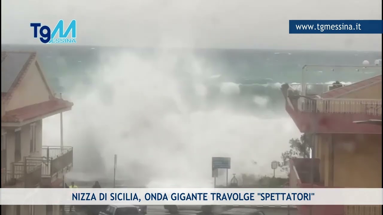 ONDA GIGANTE A NIZZA DI SICILIA, TRAVOLTI 