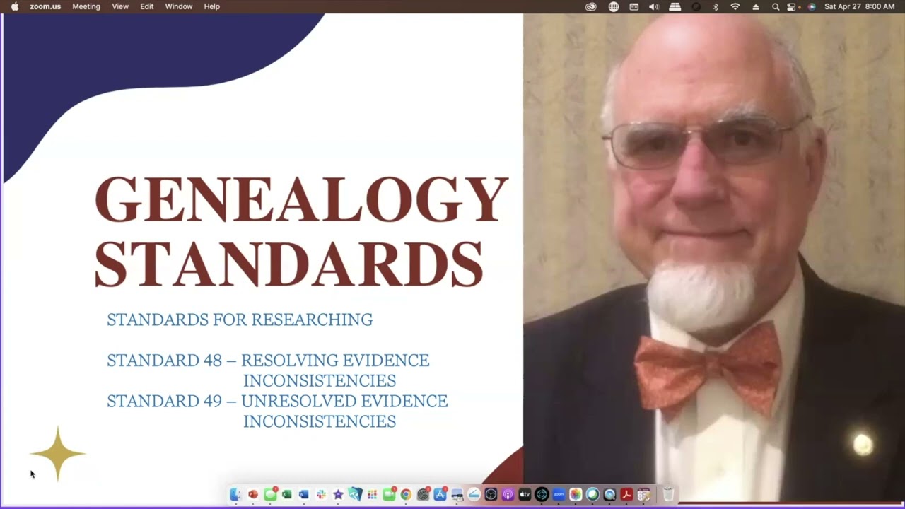 Genealogy Standards for Reasoning From Evidence    Standards 48 and 49