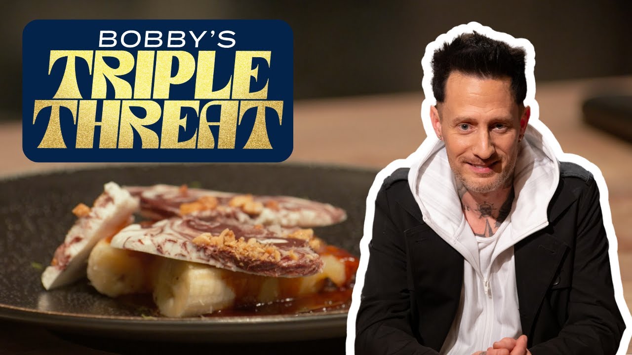 Michael Voltaggio's Microwave Bananas Foster | Bobby's Triple Threat | Food Network